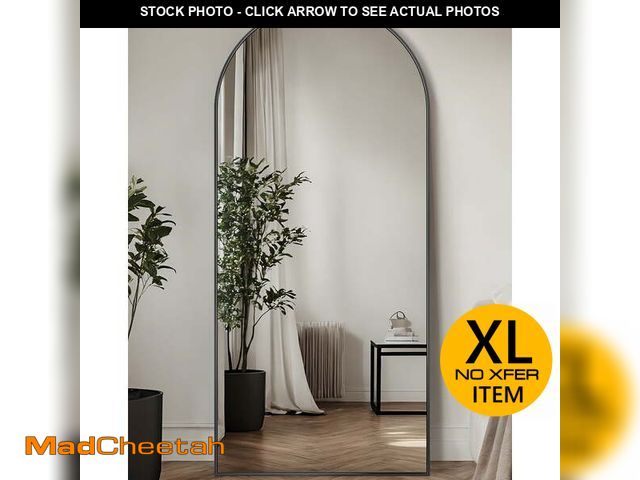 Lot 74-12550531 - Antok 68"x 26" Arched Full Length Mirror Standing Floor Mirror Stand Up Mirror, Black Frame - UNUSED