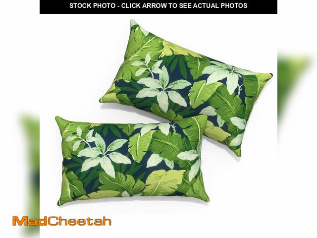 Lot 74-14214576 - TWLEAR Outdoor Lumbar Pillows with Insert 12x20 Inch, Waterproof Throw Pillow for Patio Furniture, D...