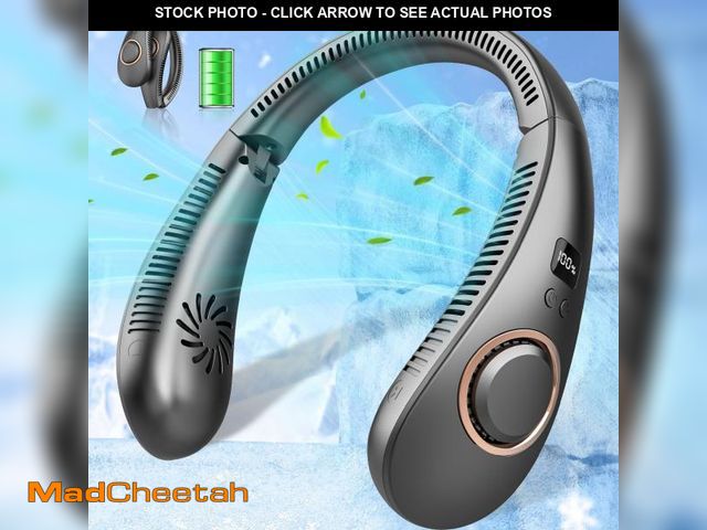 Lot 74-12407943 - Portable Neck Fan-Neck Fans that Blow Cold Air,Folding Neck Fan Rechargeable With LED Display&amp;4 ...