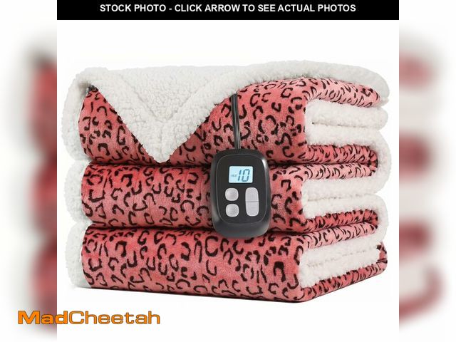 Lot 74-14210586 - LaffyLo Electric Heated Blanket Full Size 72 x 84, Fast Heating Blanket, Dual-Sided Flannel Sherpa, ...