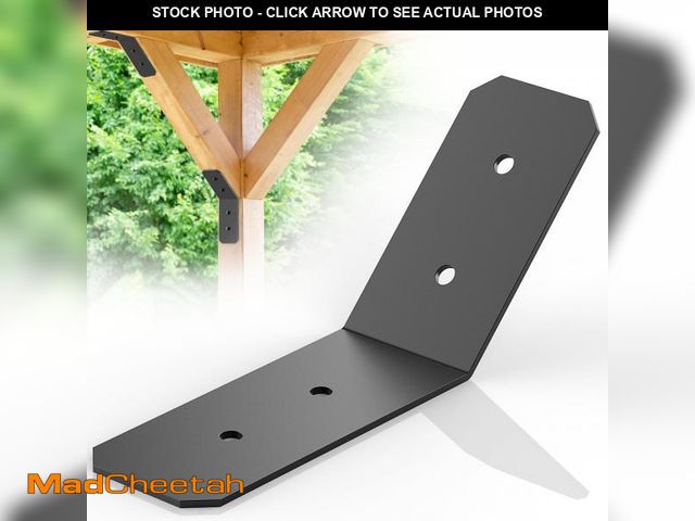 Lot 74-11545597 - 4 Pcs Flush Inside 45-Degree Angle Bracket, 3" Width &amp; Thickness 3 mm Heavy Duty Connector Brace...