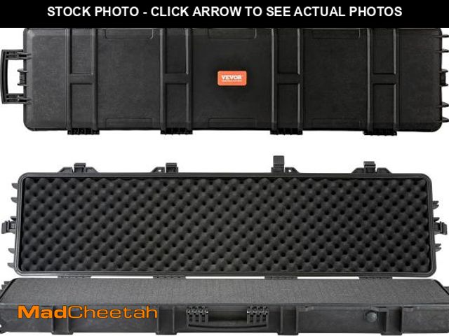 Lot 74-12137359 - VEVOR Rifle Case, Rifle Hard Case with 3 Layers Fully-protective Foams, 50 inch Lockable Hard Gun Ca...
