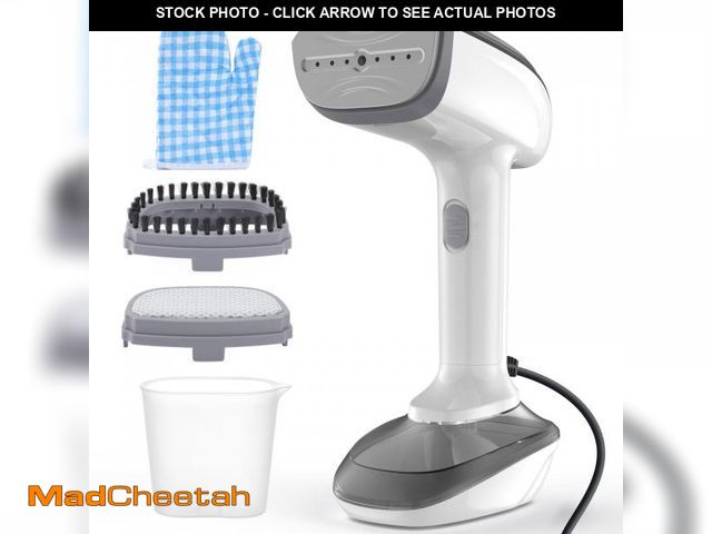 Lot 74-12441157 - Powerful Handheld Fabric Steamer - 1800W with Fast Ceramic Heat-Up Plate, 2-in-1 Ironing &amp; Wrink...