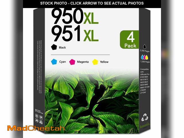 Lot 74-12968884 - 950XL 951XL Ink Cartridge 4-Pack(Black/Cyan/Magenta/Yellow) - Replacement for HP 950XL and 951XL Ink...