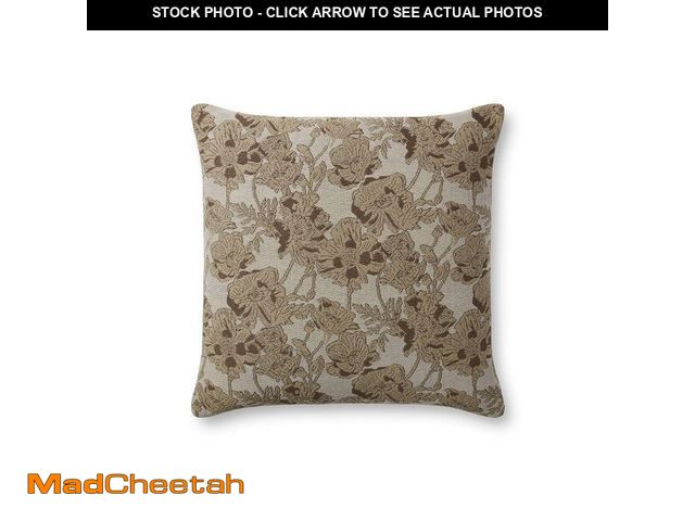 Lot 74-12714292 - Loloi Chris Loves Julia Matilda Collection PCJ0008 Beige/Mocha 18'' x 18'' Cover Only Cover Pillow -...
