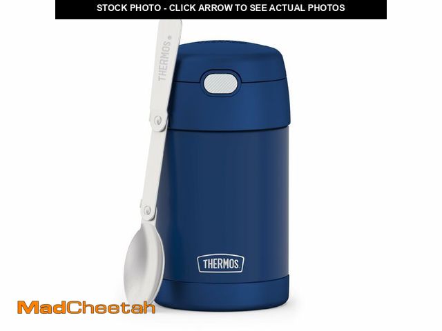Lot 74-14214255 - THERMOS FUNTAINER Insulated Food Jar Ã¢â¬â 16 Ounce, Navy Ã¢â¬â Kid Friendly Food Jar with Fol...