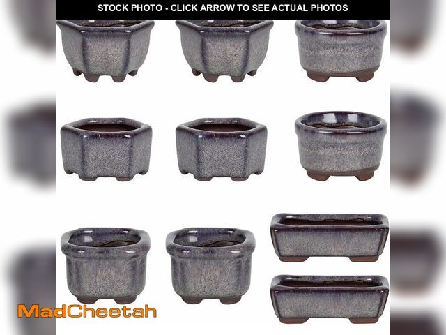 Lot 74-12679561 - Bonsai Planter Succulent 1.8"(4.5cm) 10 Mini Glazed Pots - UNUSED