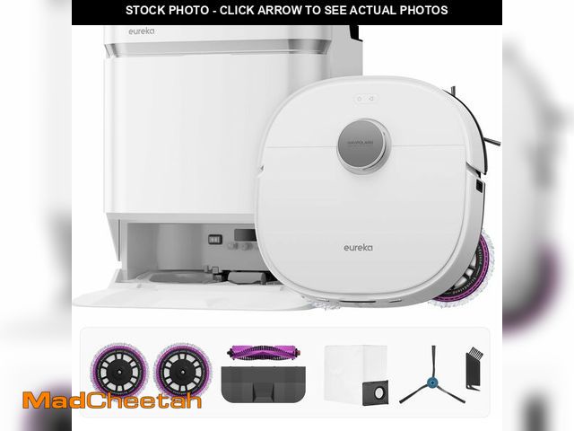 Lot 74-13418869 - Eureka J15 Pro Ultra Robot Vacuum and Mop with Self Emptying Base, 16,200 Pa Suction, Flex-Arm Desig...