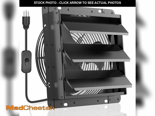 Lot 74-12973067 - HG Power Upgraded 10 Inch Shutter Exhaust Fan, 647CFM Low Noise Shed Exhaust Fan with Mesh Screen fo...