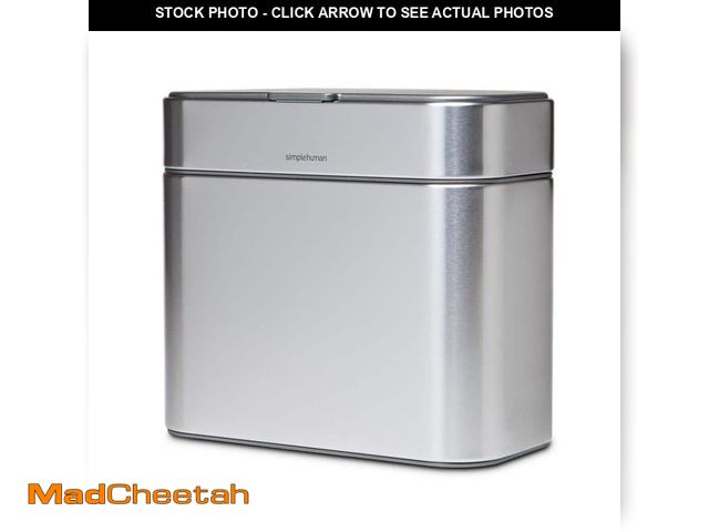 Lot 74-12921380 - simplehuman 4L Compost Caddy Bin with Magnetic Docking, Brushed Stainless Steel - UNUSED