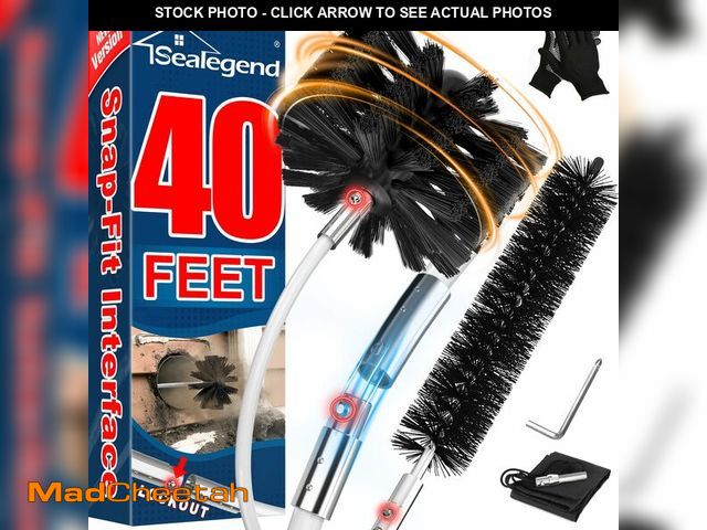 Lot 74-14152647 - Sealegend 40 Feet Dryer Vent Cleaner Kit/Lint Remover/Upgraded Flexible Quick-Snap Brush with Drill ...