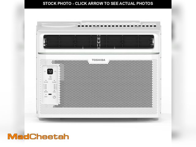 Lot 74-12656103 - Toshiba 6,000 BTU 115 Volt Window Air Conditioner Cools 250 sq. ft. with Remote in White - USED