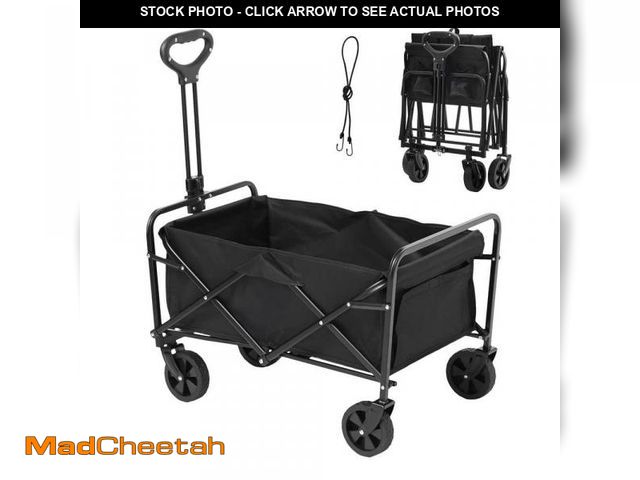 Lot 74-12424875 - SKYSHALO Collapsible Folding Wagon, 2 cu. ft.-Total Steel Garden Cart with All-Terrain 5 in. Wheels,...