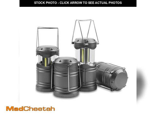 Lot 74-12702926 - Lichamp LED Camping Lantern, 4 Pack Battery Powered Flashlight for Power Outages, Portable Collapsib...