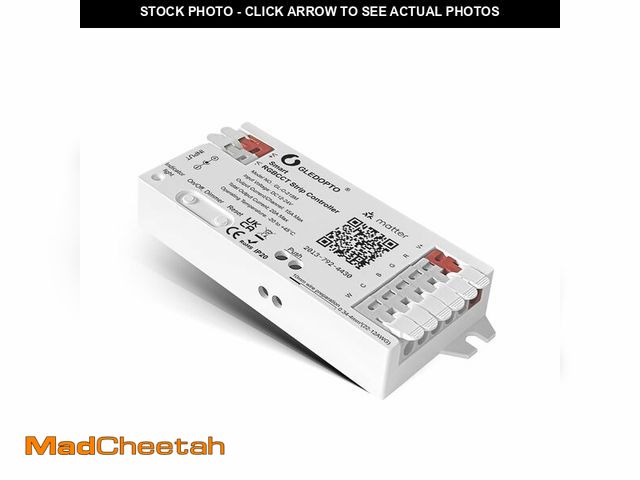 Lot 74-12603202 - GLEDOPTO Matter RGBCCT LED Controller 20A Current Max for PWM Analog LED Strip Light APP Voice Contr...