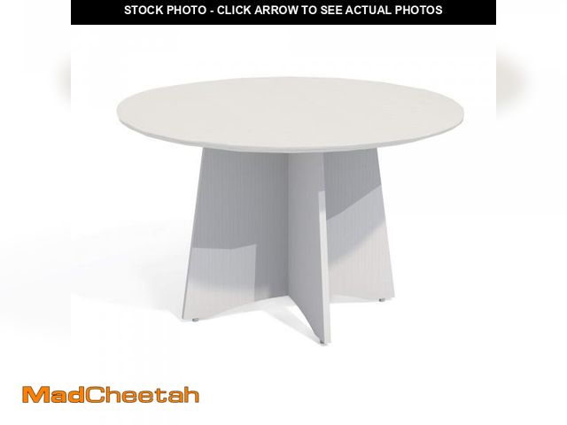 Lot 74-12284181 - Safco Medina 48"Dia. Round Conference Table, Textured Sea Salt Laminate - UNUSED