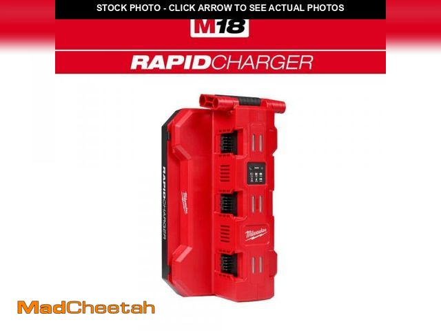 Lot 74-11826504 - Milwaukee M18 18V PACKOUT 6-Port Daisy Chain Rapid Charger - UNUSED