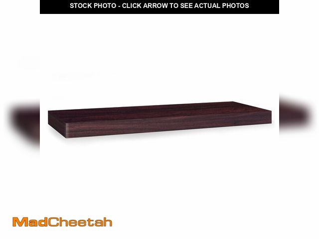 Lot 74-12718769 - Way Basics Eco Friendly Wall Mountable Decorative Floating Wall Shelf, Espresso, 35.4-inch Wide by 2...