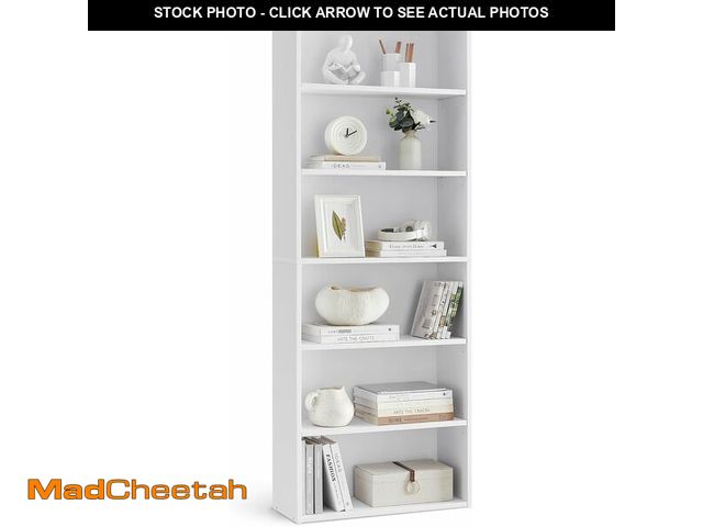 Lot 74-13042476 - VASAGLE CUSTOS Collection - Bookshelf, 6-Tier Bookcase, Book Shelf, Open Storage Shelf, 9.4 x 23.6 x...