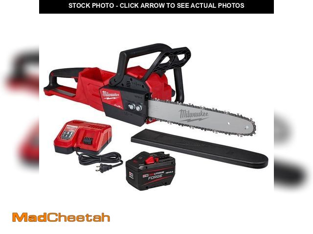 Lot 74-13130803 - Milwaukee M18 FUEL 16 in. 18V Lithium-Ion Brushless Battery Chainsaw Kit with 12.0 Ah Battery and M1...