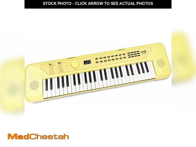Lot 74-13382521 - RockJam 49 Key USB Keyboard Piano with Lessons &amp; Keynote Stickers - USED