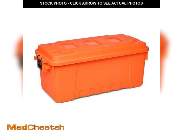 Lot 74-13693408 - Plano 17-Gal. Storage Box in Blaze Orange - UNUSED