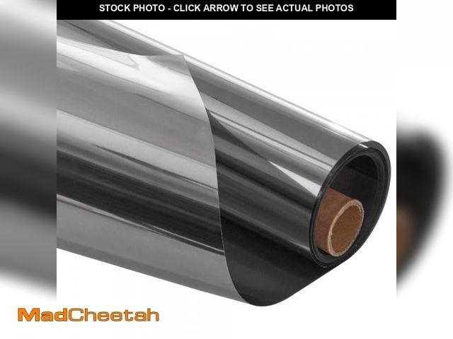 Lot 74-12141264 - One Way Mirror Privacy Window Film Static Cling Daytime Tint Black-Silver - UNUSED