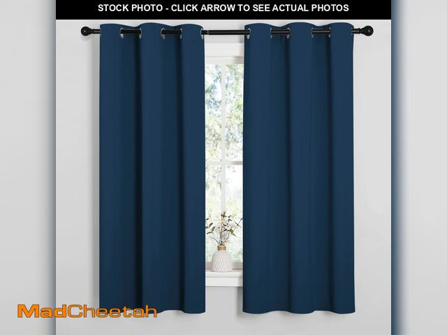 Lot 74-14383423 - NICETOWN Room Darkening Curtains 63 inch Length 2 Panels, Thermal Insulated Grommet Blackout Curtain...
