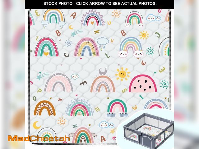 Lot 74-12969610 - Baby Play MatÃ¯Â¼ÅThick Soft 50" X 50" Playpen mat, Non-Slip and Machine Washable Baby Play Mats fo...