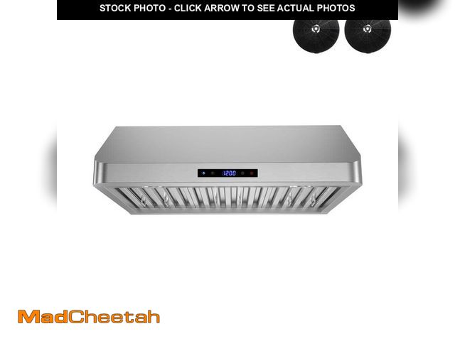 Lot 74-12558188 - Streamline 30 in. 406 CFM Montecreto Ductless Under Cabinet Range Hood in Brushed Steel, Baffle Filt...