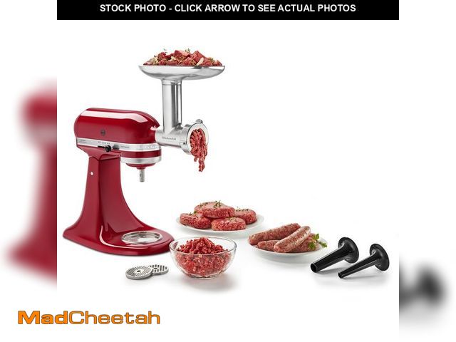 Lot 74-13962244 - KitchenAid Stand Mixer Attachment, Food Grinder KSMMGA, Metal Food Grinder - USED
