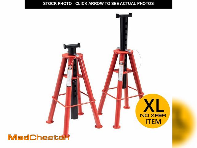 Lot 74-13790054 - Sunex 1410 10-Ton, High Height, Pin Type, Jack Stands, Pair - UNUSED