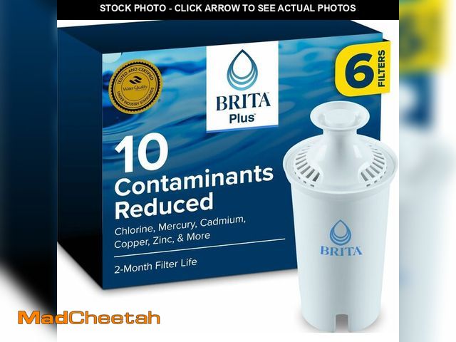 Lot 74-14473934 - Brita Plus Replacement Water Filter, For Pitchers and Dispensers, 6 Pack - UNUSED