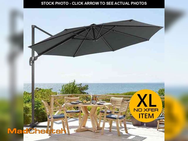 Lot 74-12465427 - Sonkuki 11 ft. Premium Cantilever Patio Umbrella -Outdoor Comfort with 360ÃâÃÂ° Rotation and Can...