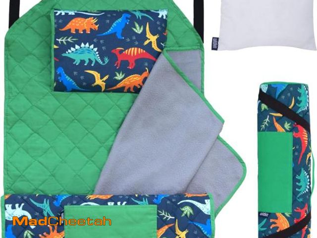Lot 74-12397083 - Wildkin Modern Kids Nap Mat - Soft Cotton Blend with Pillow &amp; Elastic Straps for School &amp; Tr...