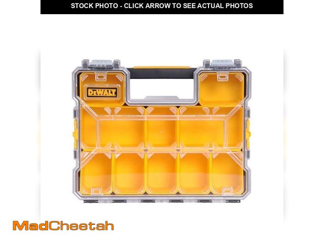 Lot 74-12988825 - DEWALT Plastic 10-Compartment Deep Pro Small Parts Organizer - UNUSED