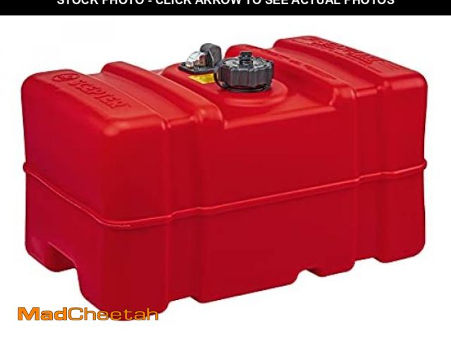 Lot 74-12398553 - Scepter 12 Gallon Portable Marine Gas Can, Large Capacity Boat Fuel Tank, 2-Way Vented Cap, Built-In...