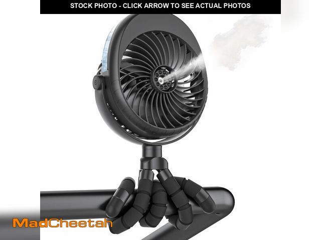 Lot 74-14263513 - 2026 Upgraded Misting Baby Stroller Fan Rechargeable, Flexible Tripod Clip for Car Seat Crib, Baby S...