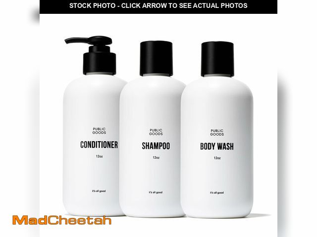 Lot 74-12716235 - Public Goods Shower Essentials for Men and Women | Natural Shampoo, Conditioner &amp; Body Wash | Ma...