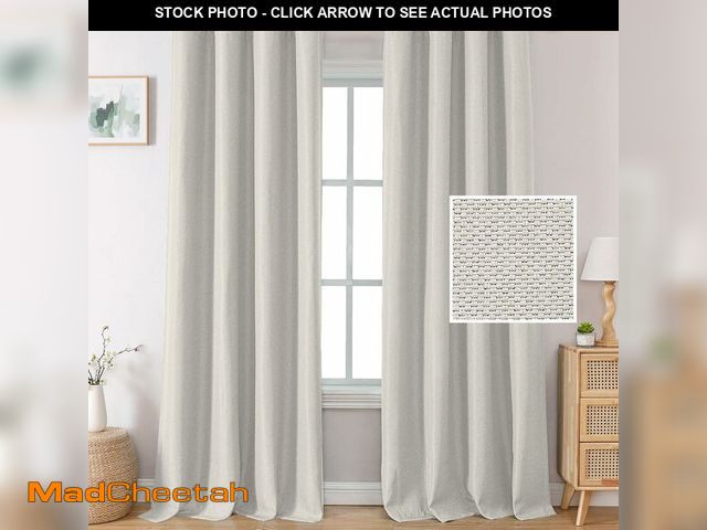 Lot 74-13844590 - H.VERSAILTEX Linen Curtains Blackout Curtains 84 inches Long Room Darkening Thermal Insulated Gromme...