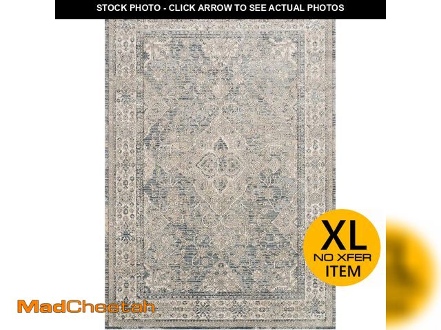 Lot 74-13006973 - Loloi Teagan Collection TEA-04 Sky/Natural 11'-6" x 15' Area Rug, Large, Soft Neutral Rug, High-Traf...