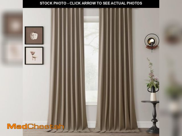 Lot 74-12109987 - 100% Blackout Linen Curtains 96 Inches Long 2 Panel Sets For Bedroom Living Room Nursery Back Tab El...