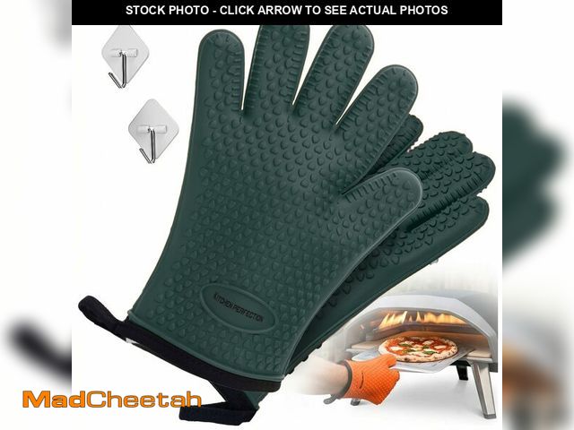 Lot 74-14269122 - KITCHEN PERFECTION XL Silicone Pizza Oven Gloves -Extreme Heat Resistant Gloves for Outdoor &amp; In...