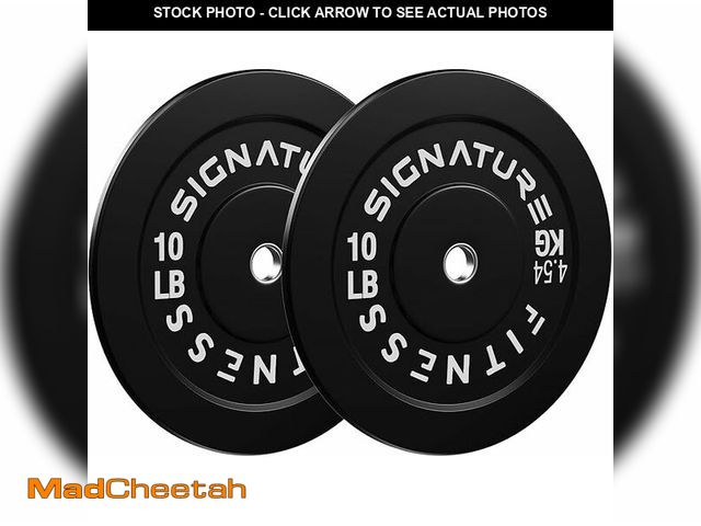 Lot 74-12786755 - Olympic Bumper Plates 2 inch Hole - 10LB to 55LB Pairs &amp; Sets (Black) | Solid Rubber Weight Plat...