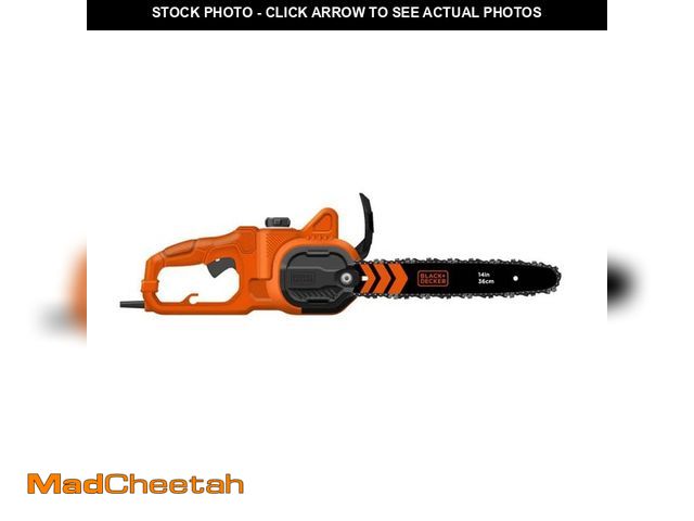 Lot 74-12791401 - BLACK+DECKER 14 in. 8 AMP Corded Electric Rear Handle Chainsaw with Automatic Oiler - USED