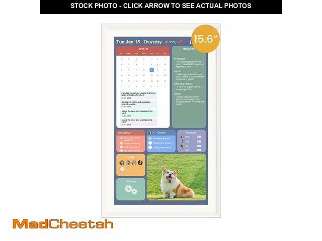 Lot 74-14066433 - Winnovo 15.6-Inch Smart Digital Calendar &amp; Photo Frame for Family, Wall Planner with Auto-Sync t...