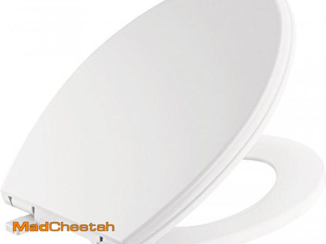 Lot 74-12136875 - Delta Faucet Wycliffe Slow Close Elongated Toilet Seat with Non-Slip Seat Bumpers, Soft Close Toilet...