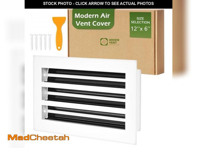 Lot 74-11550676 - GREEN VENT - Vent Cover 12x6 - Decorative Aluminum Air Vent Covers for Wall and Ceiling, Register Ve...