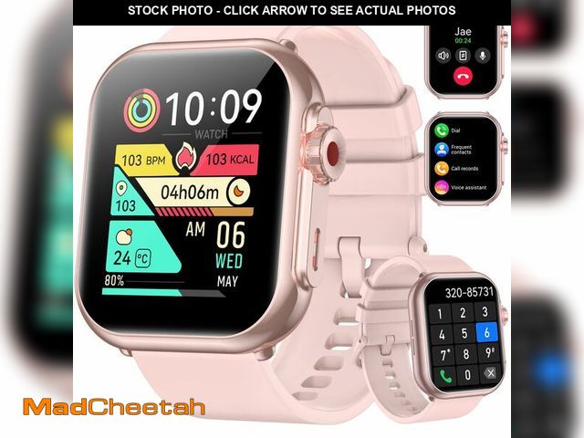 Lot 74-12717180 - Smart Watch for Men Women, 1000 mAh 100 Day Battery Life, 1.85" Fitness Tracker Bluetooth Call/Make ...