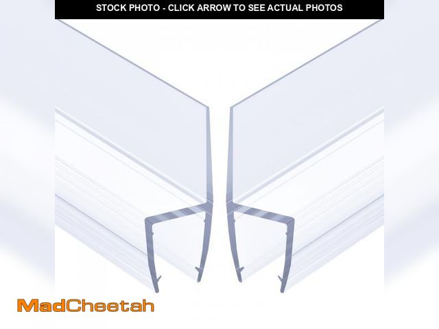 Lot 74-12489645 - AmazerBath Shower Door Side Seal Strip (Set of 2), Frameless Glass Shower Door Seal Strip - Suitable...